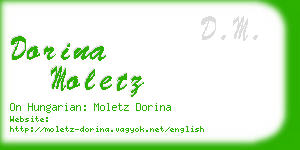 dorina moletz business card